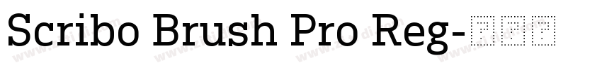 Scribo Brush Pro Reg字体转换